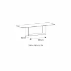 Emperador Ceramic and Bronze Metal Dining Table Made in Italy - Dark Brown Viadurini