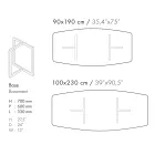Dining Table in Porcelain Stoneware and Metal Made in Italy - Emilio Viadurini