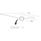 Hpl Dining Table with Metal Base Made in Italy, Precious - Carlino Viadurini