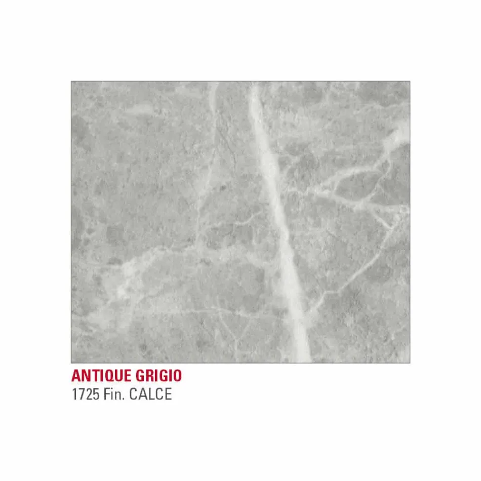 Dining Table in Hpl Marble Effect and Lacquered Metal Made in Italy - Jupiter Viadurini