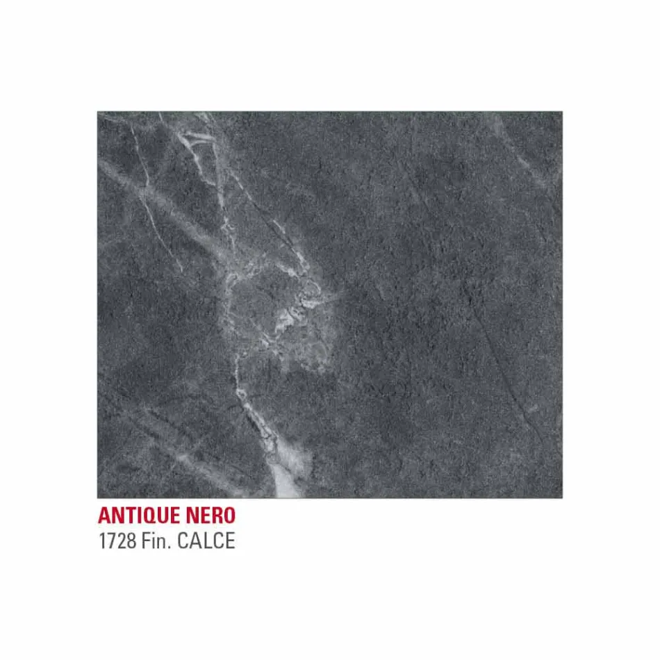 Dining Table in Hpl Marble Effect and Lacquered Metal Made in Italy - Jupiter Viadurini