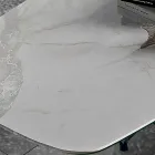 Dining Table in Hypermarble and Steel Made in Italy, High Quality - Ezzellino Viadurini