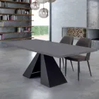 Dining Table in HPL Laminate and Steel Made in Italy High Quality - Dalmata Viadurini