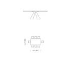 Dining Table in HPL Laminate and Steel Made in Italy High Quality - Dalmata Viadurini