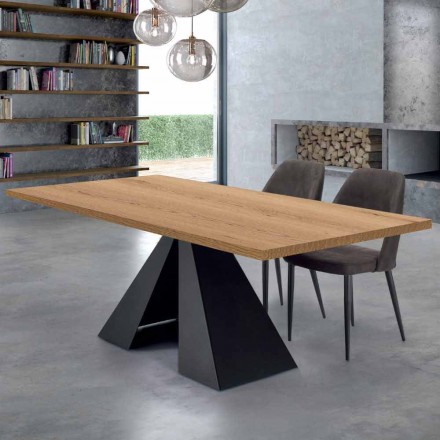 Dining Table in HPL Laminate and Steel Made in Italy High Quality - Dalmata Viadurini