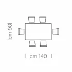 Dining Table in HPL Laminate and Precious Steel Made in Italy - Settimmio Viadurini