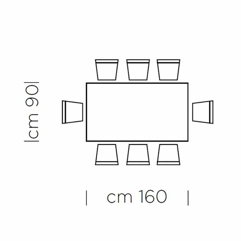 Dining Table in HPL Laminate and Precious Steel Made in Italy - Settimmio Viadurini