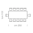 Dining Table in HPL Laminate and Precious Steel Made in Italy - Settimmio Viadurini