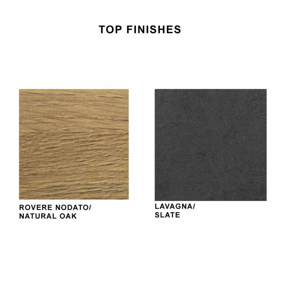 Dining Table in HPL Laminate and Precious Steel Made in Italy - Settimmio Viadurini