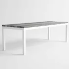 Modern Design Outdoor Wood and Aluminum Dining Table - Ganges Viadurini