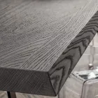 Dining Table in Wood and Aluminum Made in Italy, Precious - Lingotto Viadurini