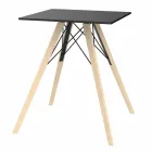 Square Design Wood and Hpl Dining Table, 4 Pieces - Faz Wood by Vondom Viadurini