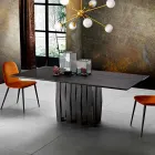 Mdf design wooden dining table made in Italy, Egisto Viadurini