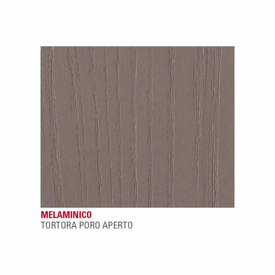 Dining Table in Melamine and Painted Metal Made in Italy - Remigio Viadurini