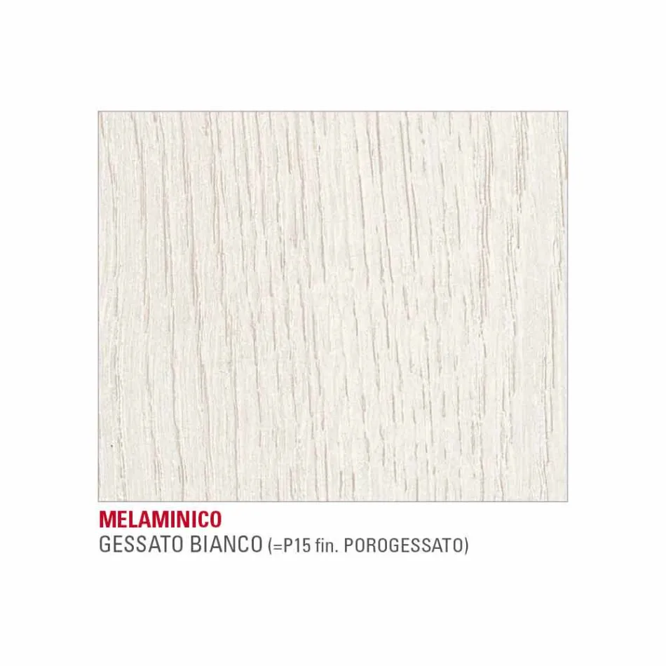 Dining Table in Melamine and Painted Metal Made in Italy - Remigio Viadurini