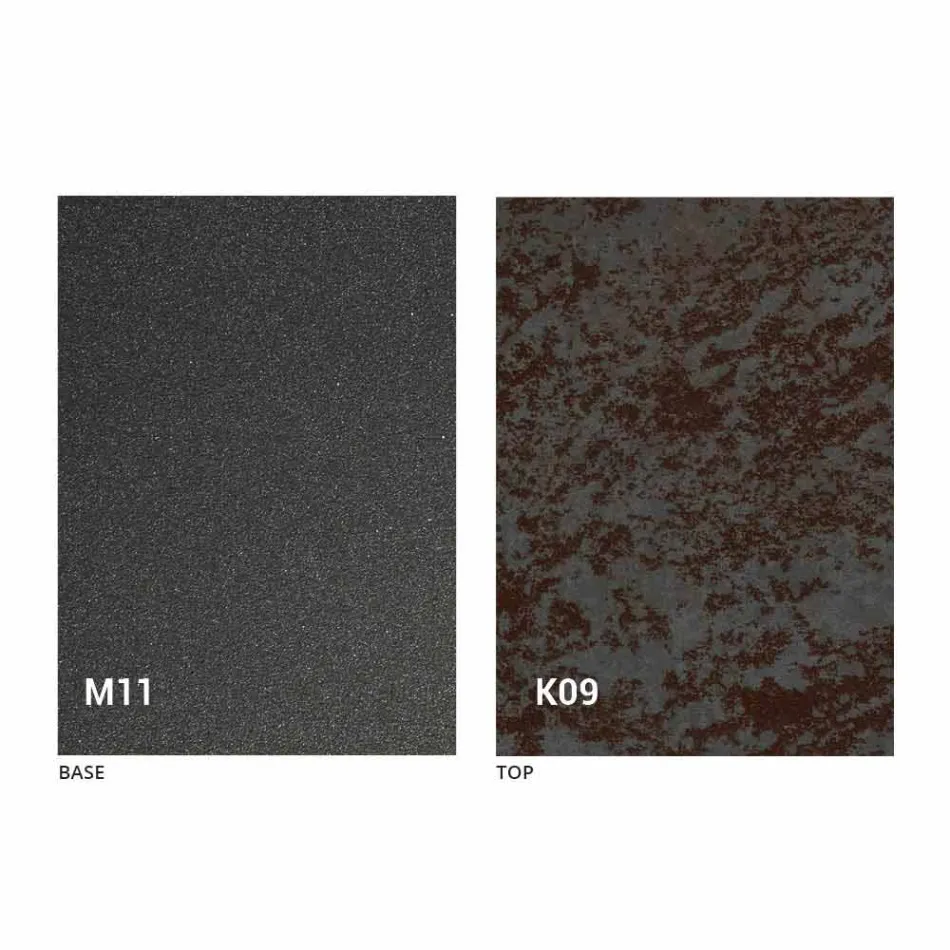 Metal Dining Table and Ceramic Top Made in Italy Design - Anaconda Viadurini