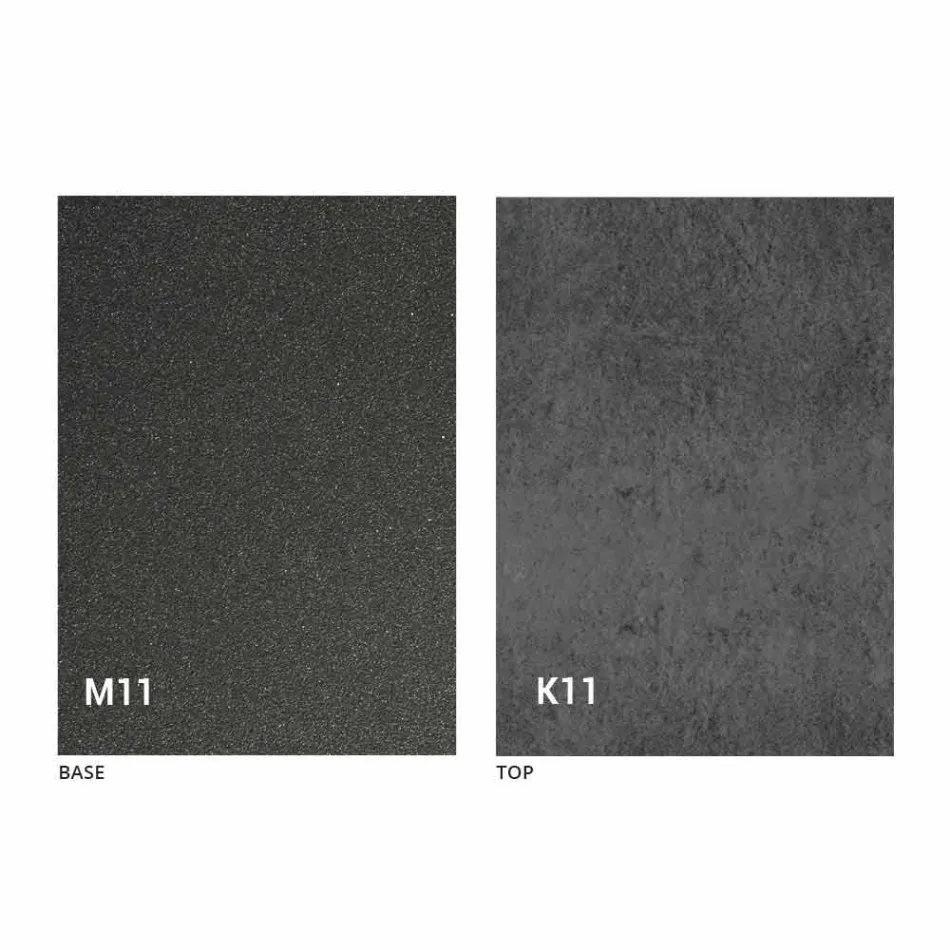 Metal Dining Table and Ceramic Top Made in Italy Design - Anaconda Viadurini