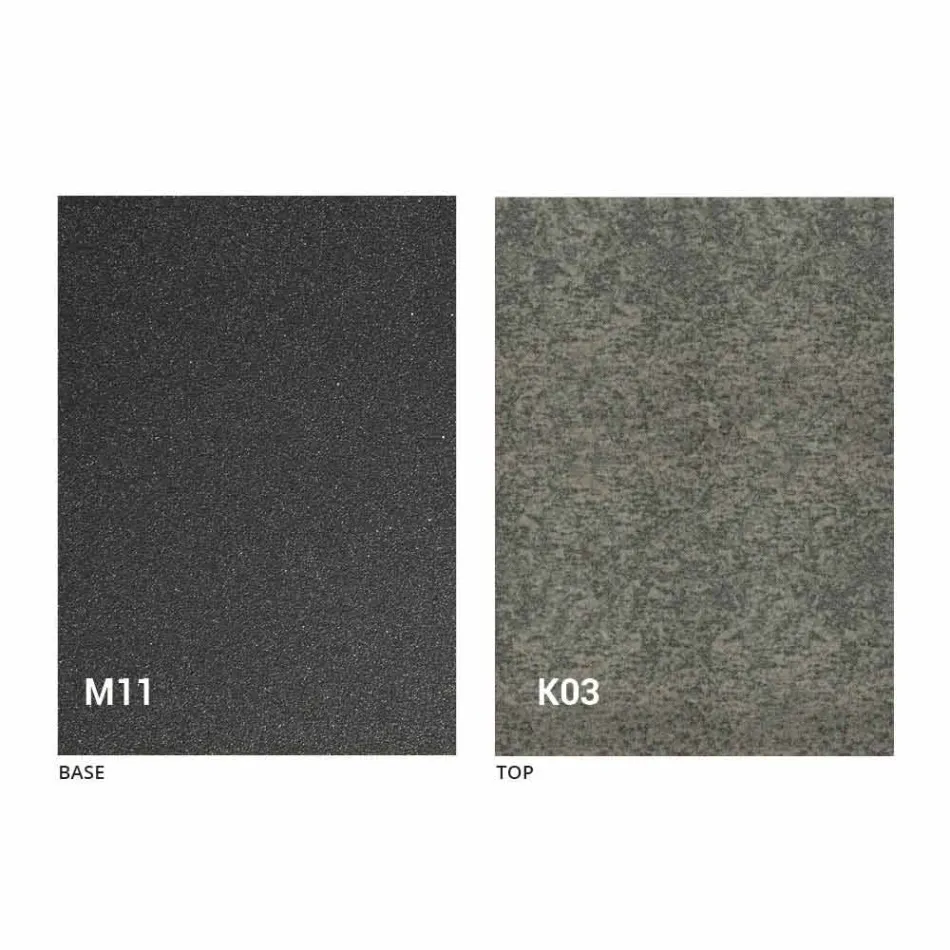 Metal Dining Table and Ceramic Top Made in Italy Design - Anaconda Viadurini