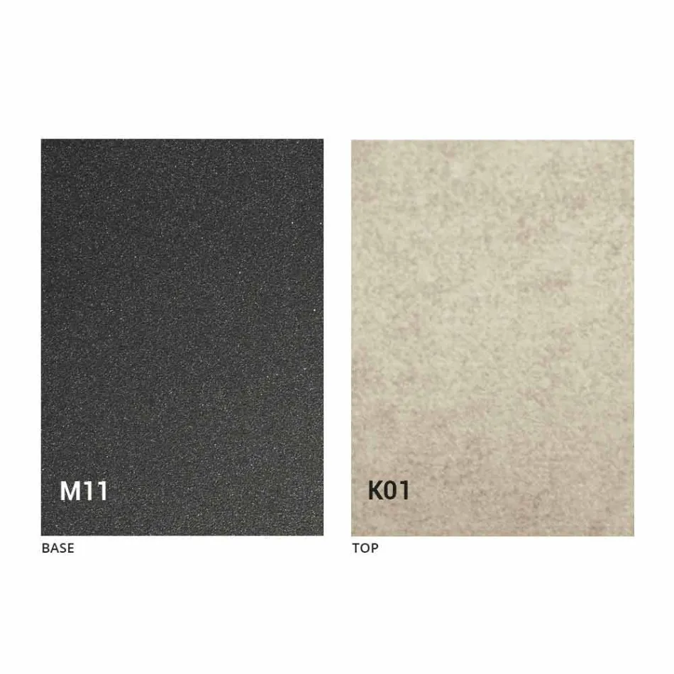 Metal Dining Table and Ceramic Top Made in Italy Design - Anaconda Viadurini