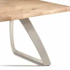 Dining Table in Metal and Veneered Oak Made in Italy - Aryssa Viadurini