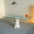 Designer dining table made of natural stone and crystal Urano