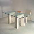 Modern dining table made of natural stone and crystal Arianna