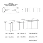 Glass Dining Table with Rectangular Top Made in Italy - Charles Viadurini