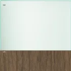 Dining Table in Glass and Legs in Oak or Canaletto Walnut - Aschio Viadurini