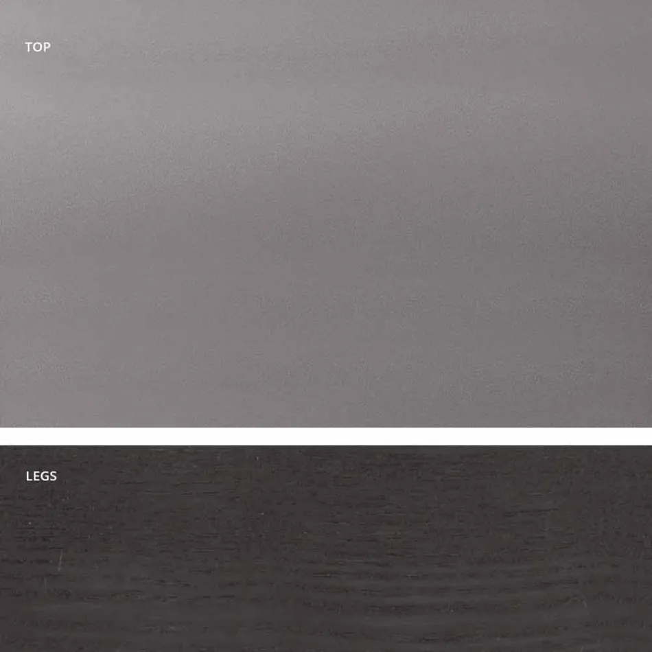 Dining table in glass and solid wood made in Italy, Egisto Viadurini