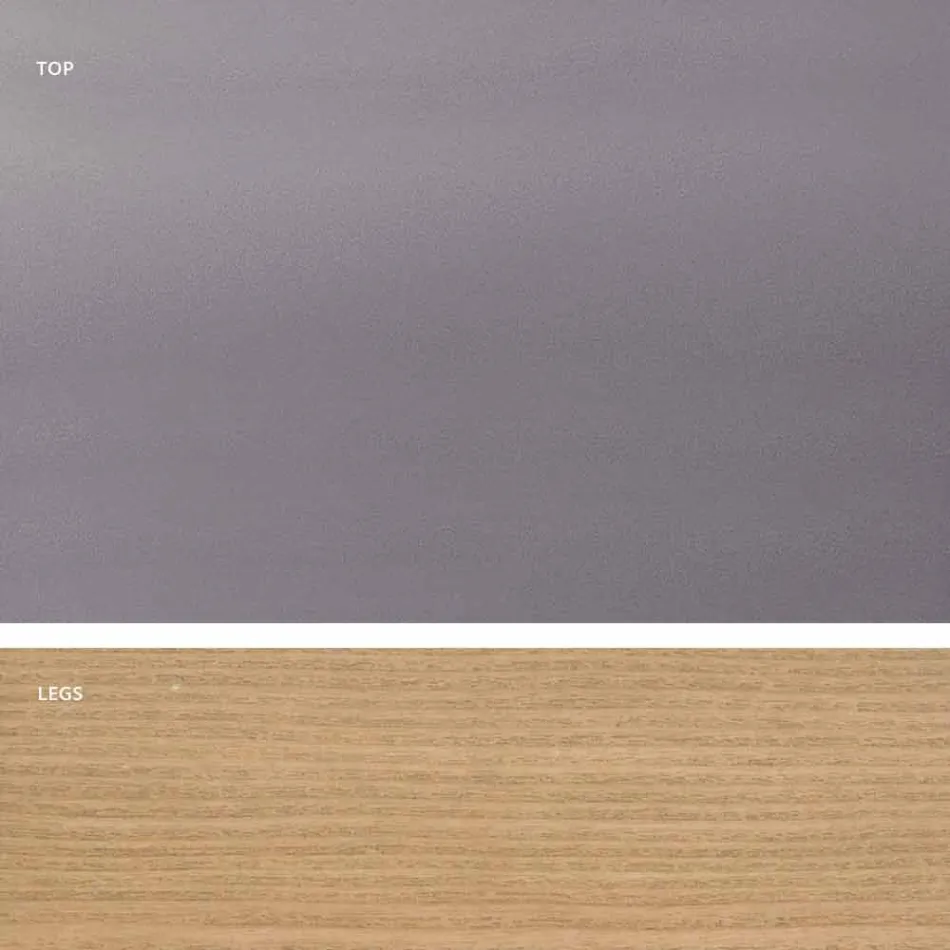 Dining table in glass and solid wood made in Italy, Egisto Viadurini