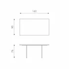 Modern dining table in oak veneer, Nico glass legs Viadurini