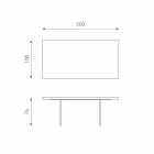 Modern dining table in oak veneer, Nico glass legs Viadurini