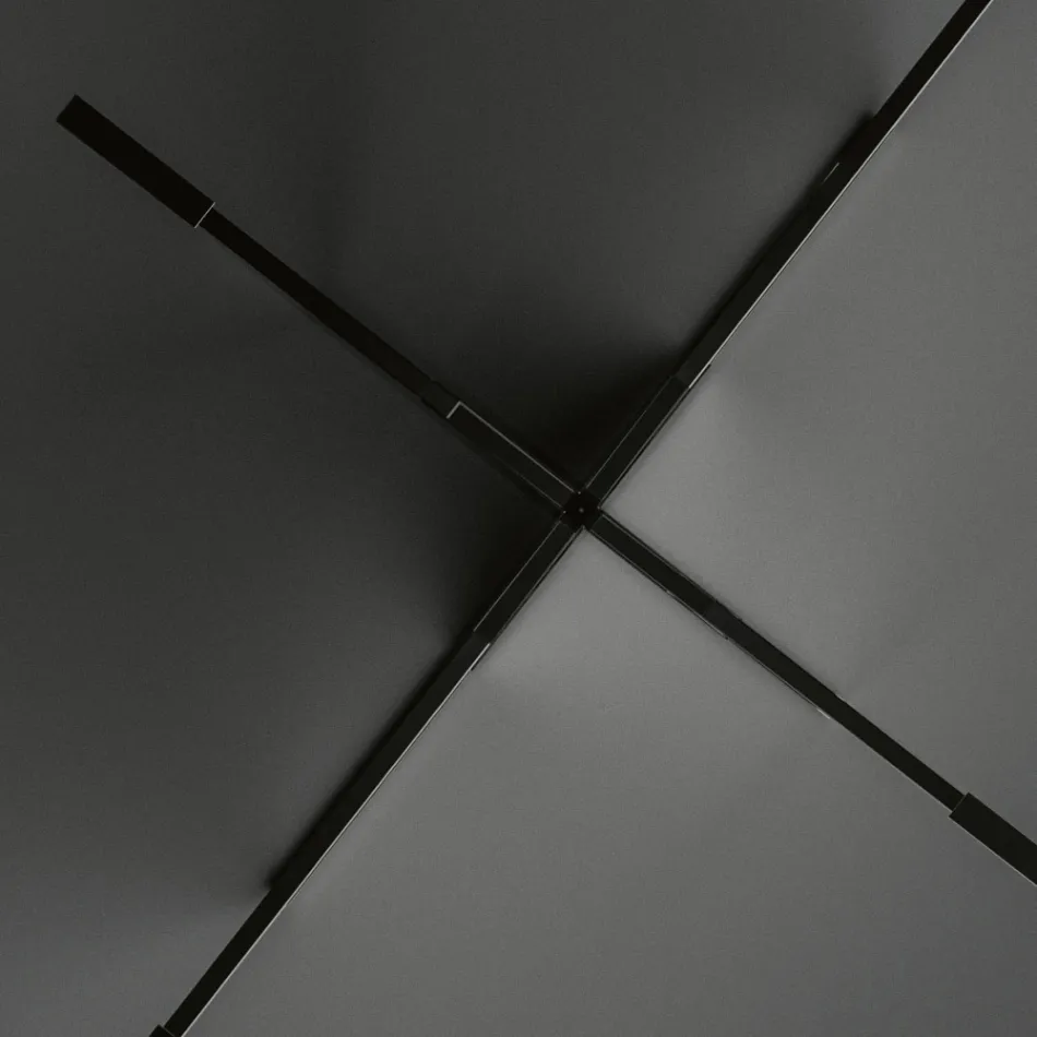 Oval Dining Table with Glass Top and Base Made in Italy - Tiseo Viadurini