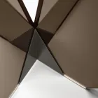 Oval Dining Table with Glass Top and Base Made in Italy - Tiseo Viadurini