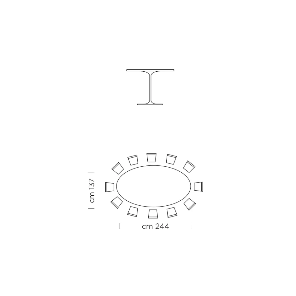 Oval Dining Table with Luxury Fenix Top Made in Italy - Dollars Viadurini