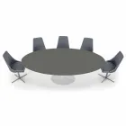 Oval Dining Table with Luxury Fenix Top Made in Italy - Dollars Viadurini