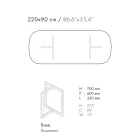 Oval Dining Table in Porcelain Stoneware and Metal Made in Italy - Emilio Viadurini