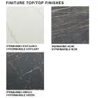 Dining Table in Laminam and Steel Base Made in Italy – Ezzellino Viadurini