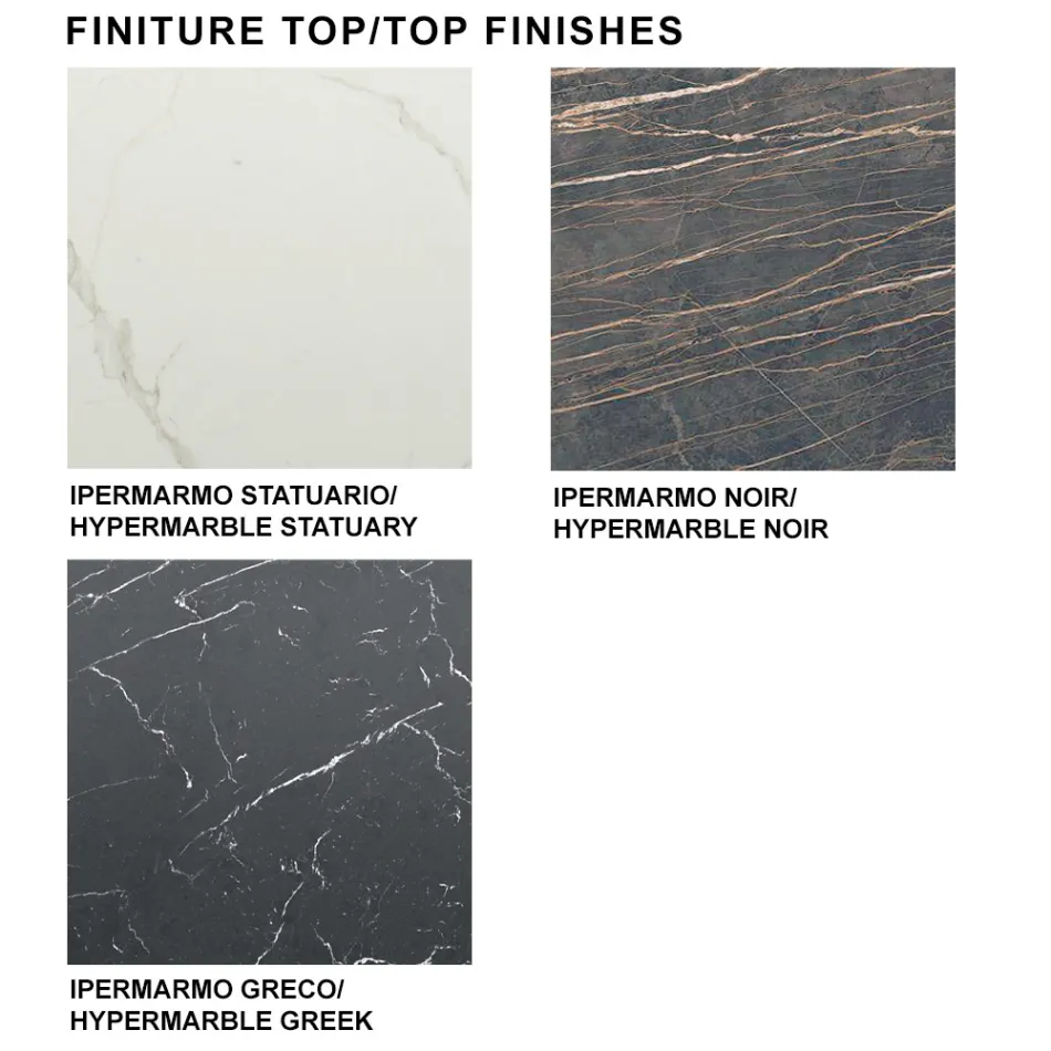 Dining Table in Laminam and Steel Base Made in Italy – Ezzellino Viadurini