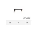 Dining Table Top in Mdf with Upper Insert Made in Italy - Abisso Viadurini