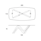 Dining Table Glass Top and Polyurethane Legs 2 Sizes - Stalto Viadurini