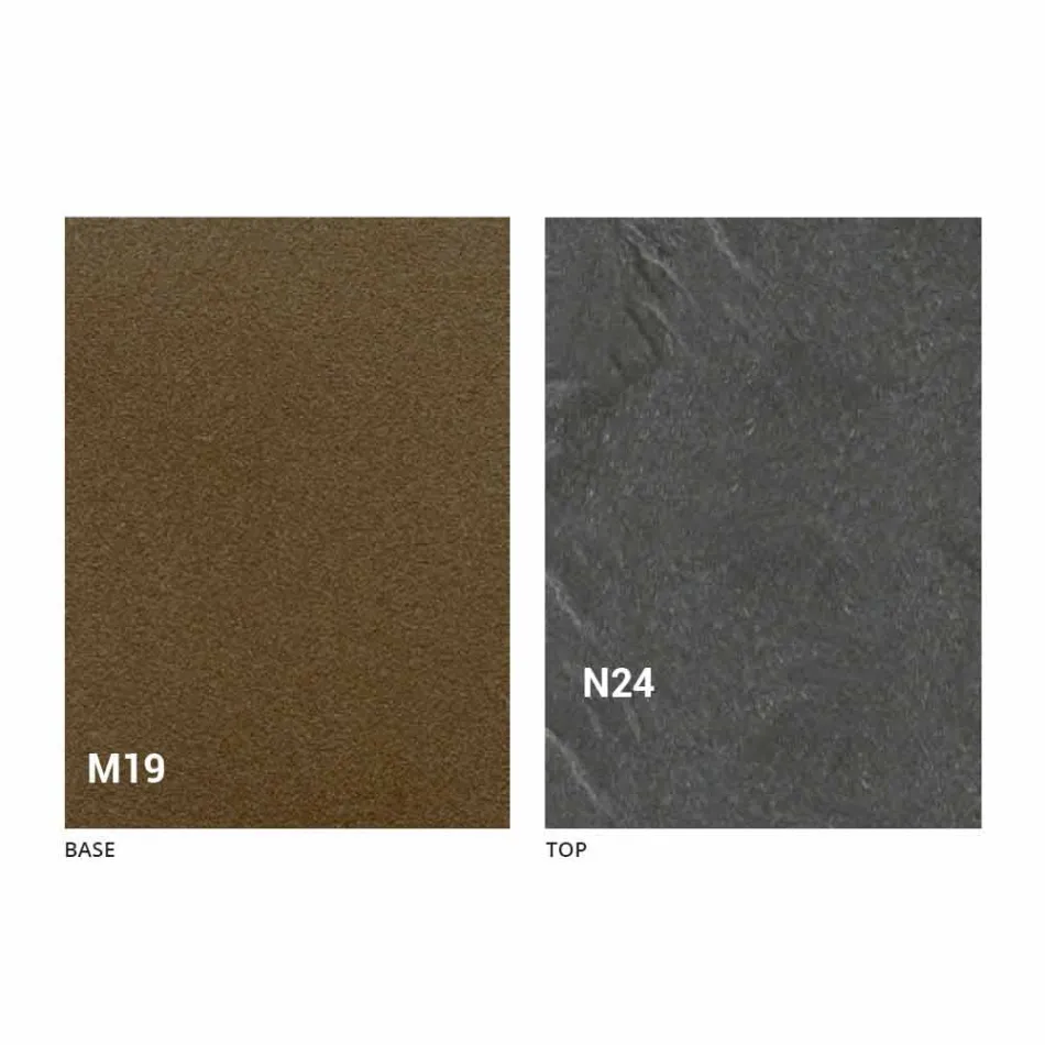 Modern Folding Dining Table in Wood and Metal Made in Italy - Menelao Viadurini