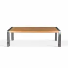 Rectangular dining table in oak wood and Frodo steel Viadurini