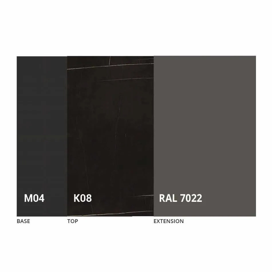 Round Extendable Dining Table in Laminam Ceramic Made in Italy - Lupetto Viadurini