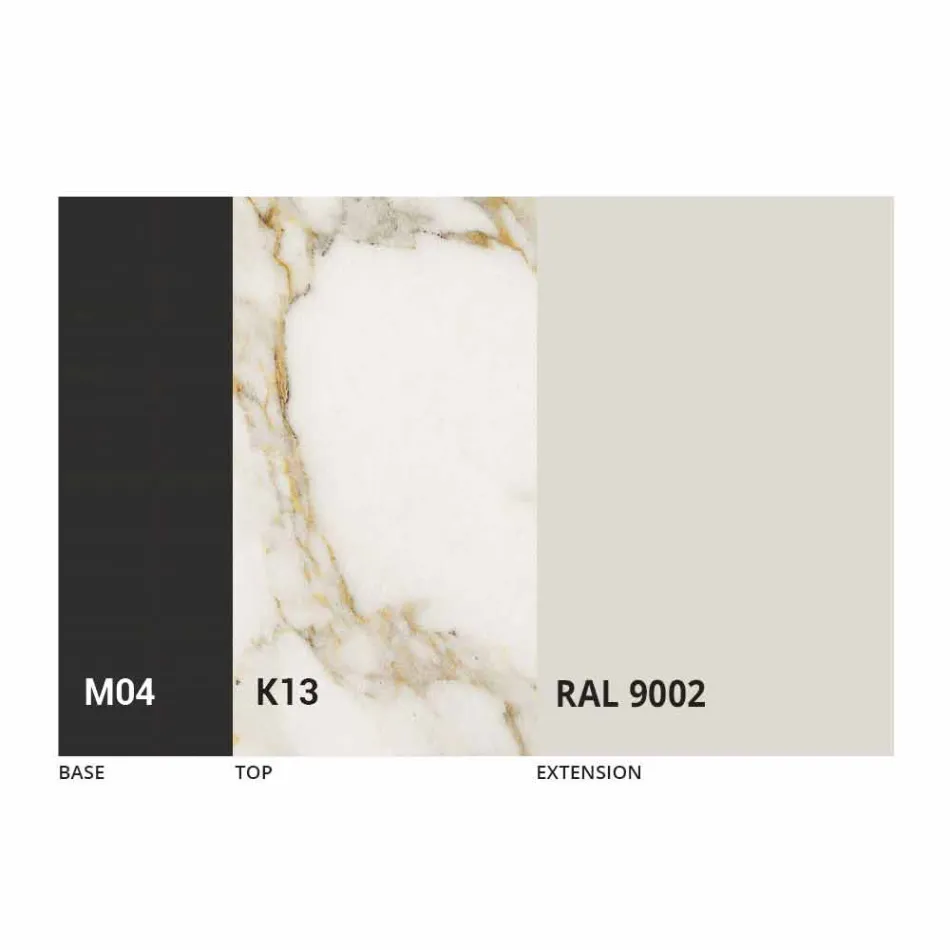 Round Extendable Dining Table in Laminam Ceramic Made in Italy - Lupetto Viadurini