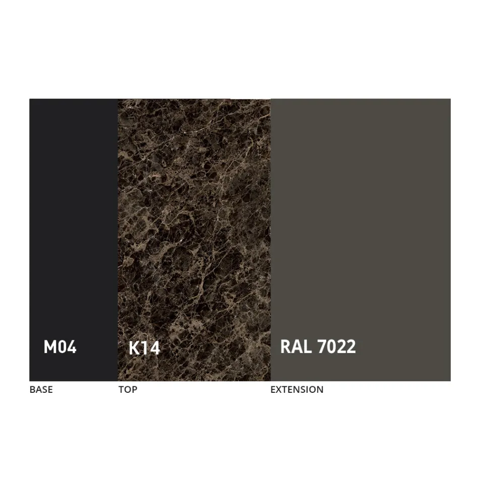 Round Extendable Dining Table in Laminam Ceramic Made in Italy - Lupetto Viadurini