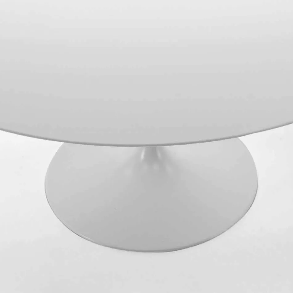 Round Dining Table with Laminate Top Made in Italy - Dollars Viadurini