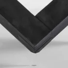 Round wood dining table with glass top Bao, modern design Viadurini