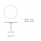 Round Dining Table in Marble and Painted Aluminum Made in Italy - Superb Viadurini