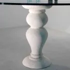 Round dining table in stone and crystal Oedipus, classic design Viadurini